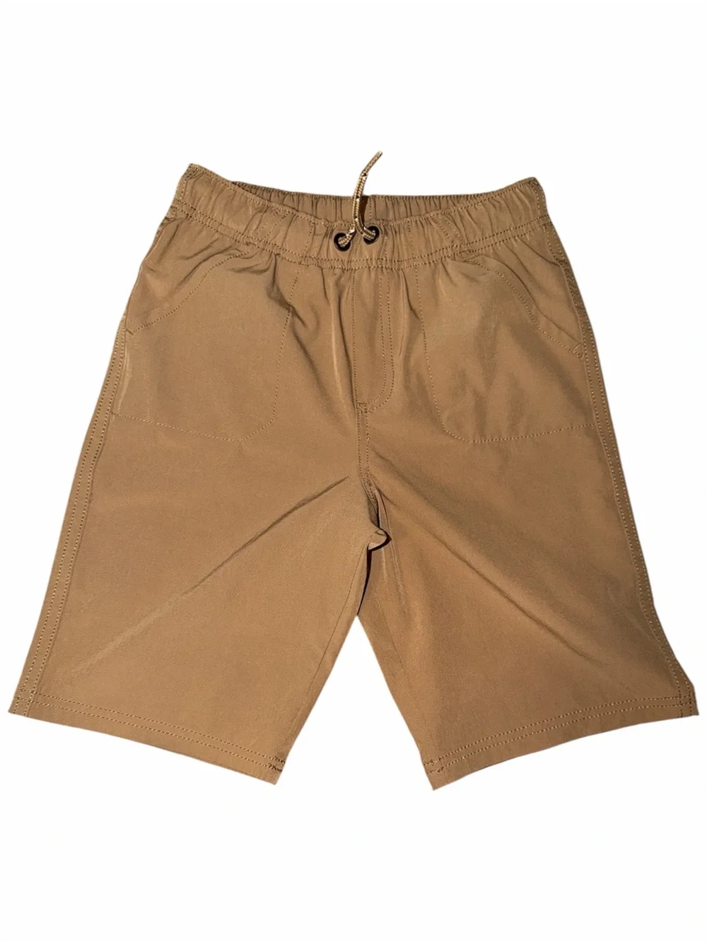 Boy’s Tan Elastic-Waist Casual Shorts